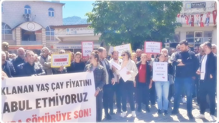 Kemalpaşalı çay üreticilerinden 'fiyat' protestosu